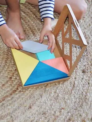 Tangram 7 piezas de madera sostenible