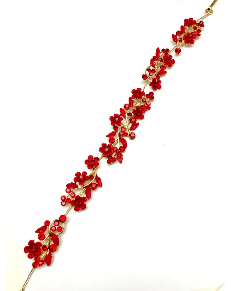 TIARAS ROJAS PARA BODAS PARA ADORNAR SU PEINADO 