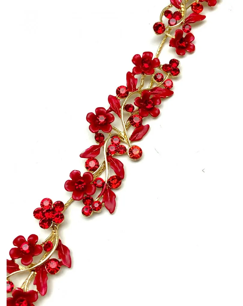 TIARAS ROJAS PARA BODAS PARA ADORNAR SU PEINADO 
