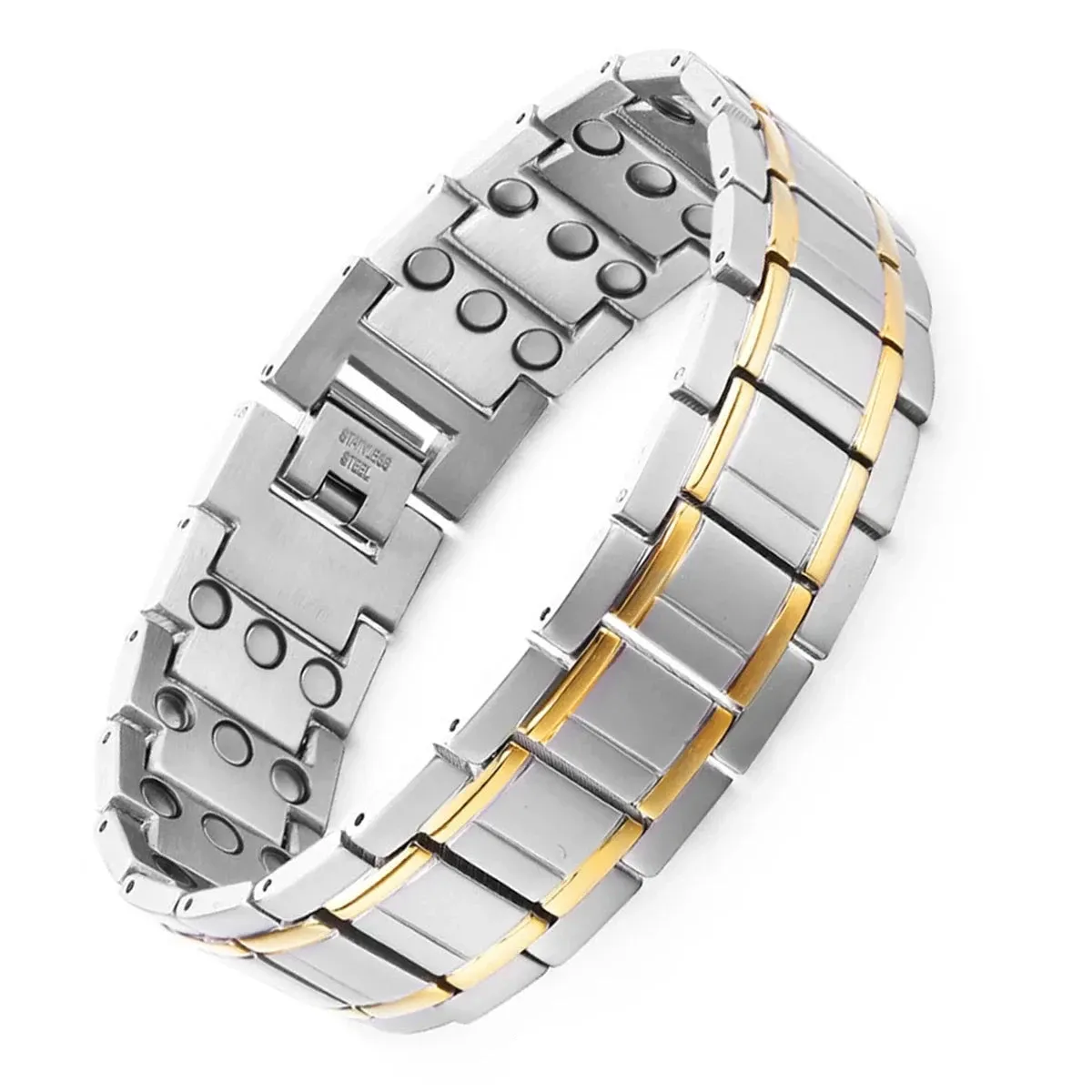 Titanium Steel Bracelets with 3X Ultra Strenth Neodymium Magnetic Therapy Link Bracelet for Men and Women