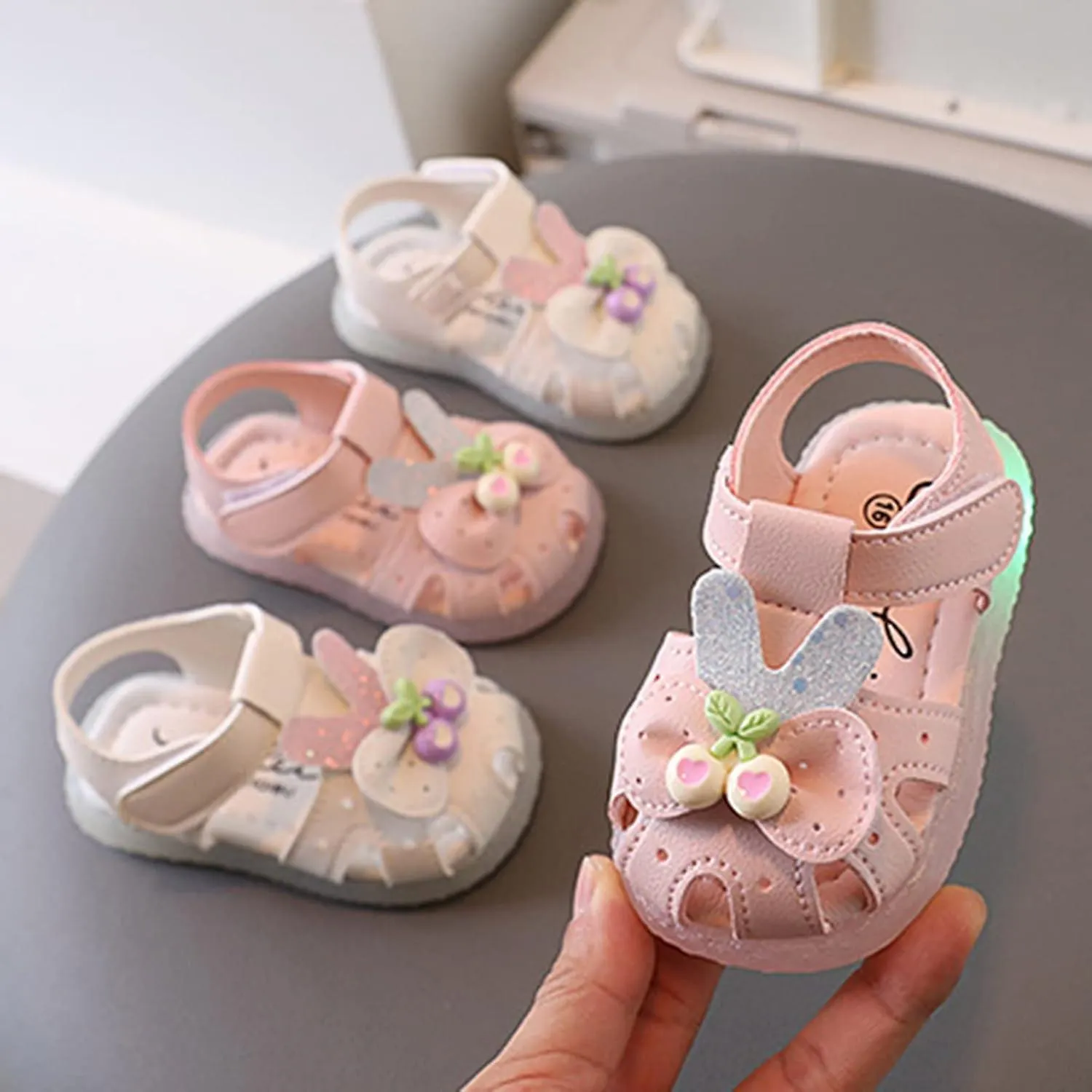 Toboganes para niños talla 2 Zapatos para niños Sandalias suaves cómodas Suela suave Zapatos para niños pequeños Baotou Zapatos 
