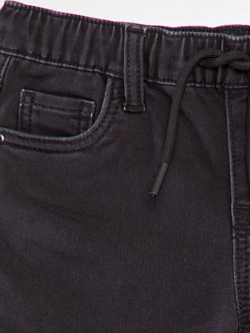 VAQUERO CON CINTURA ELáSTICA CON CORDONES  GRIS