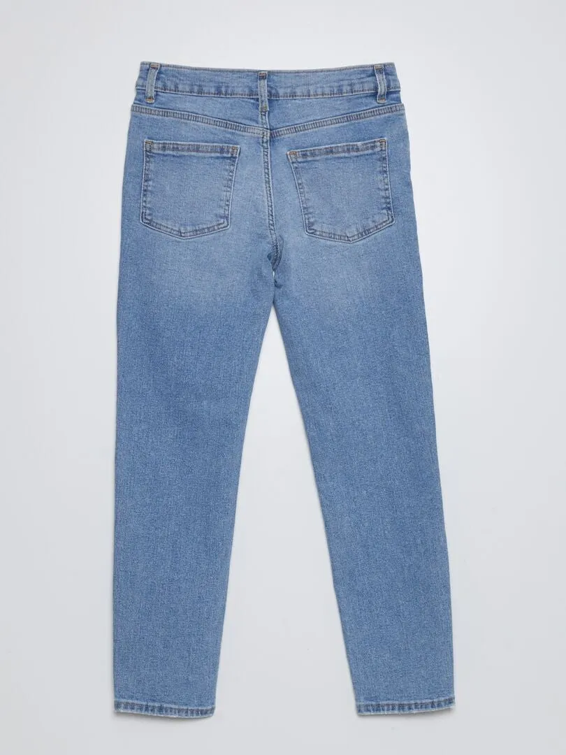 VAQUERO SLIM CON CINTURA AJUSTABLE  AZUL
