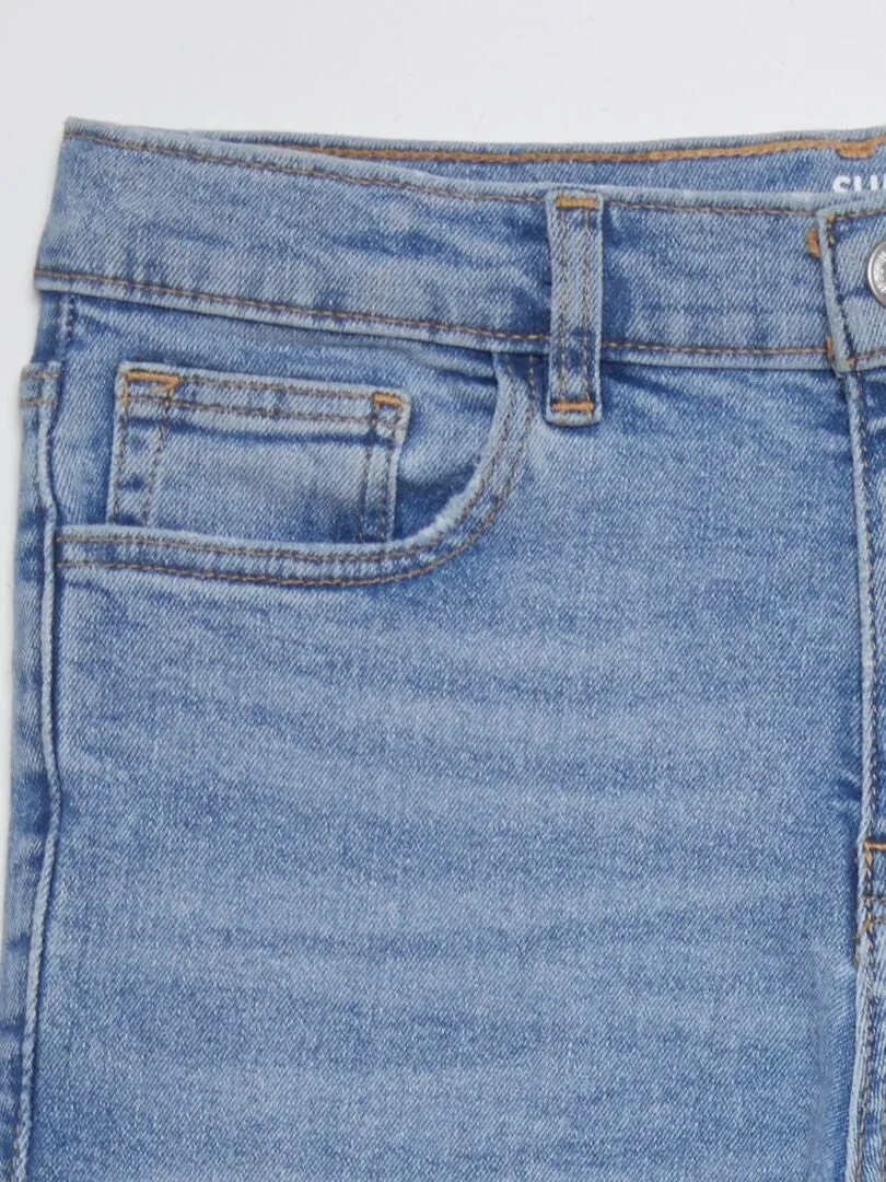 VAQUERO SLIM CON CINTURA AJUSTABLE  AZUL