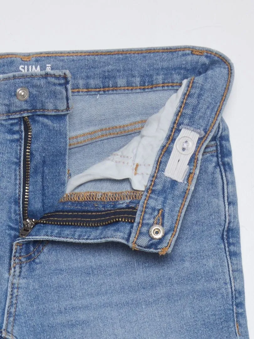 VAQUERO SLIM CON CINTURA AJUSTABLE  AZUL