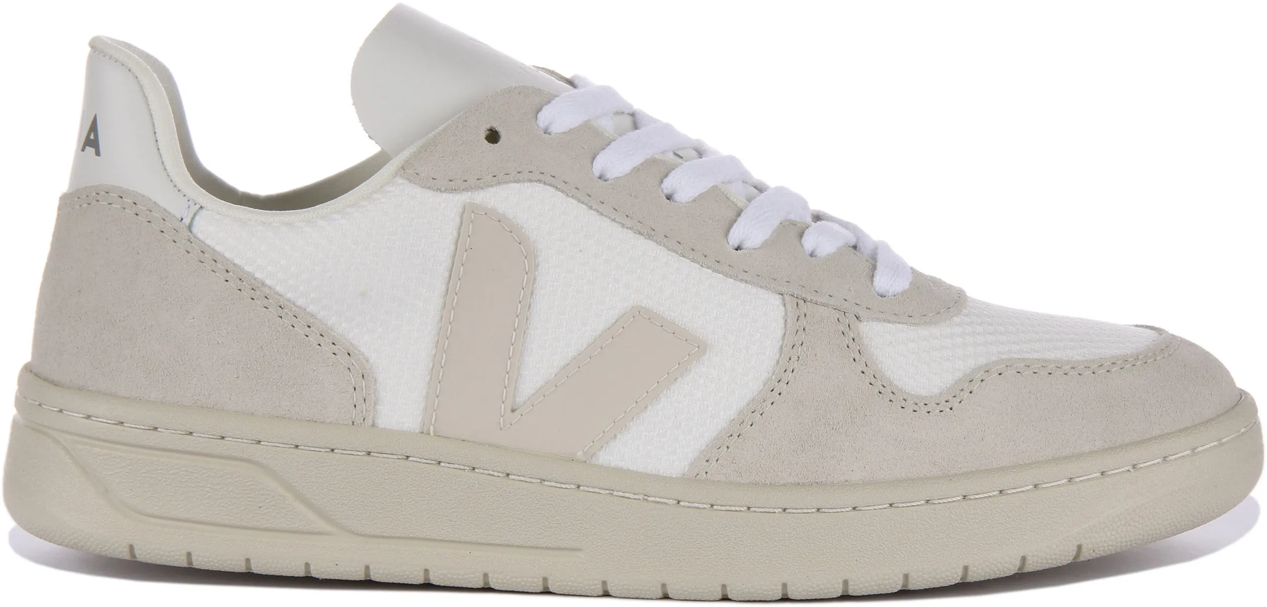 Veja V10 Leather In White Black For Women