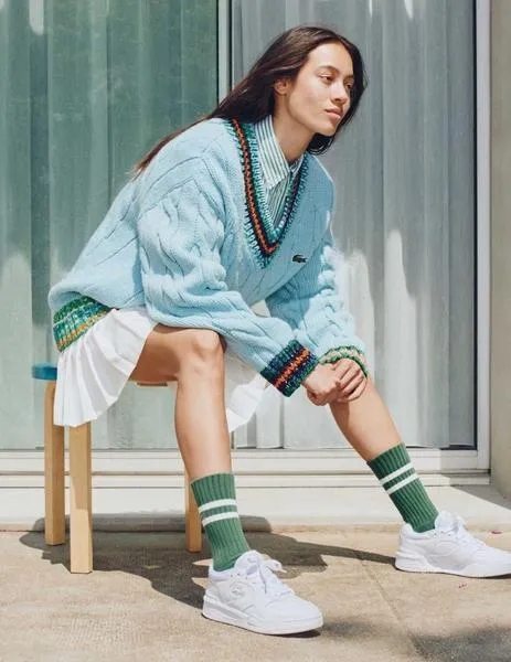 Zapatillas de mujer Lineshot con marca en el talón de piel