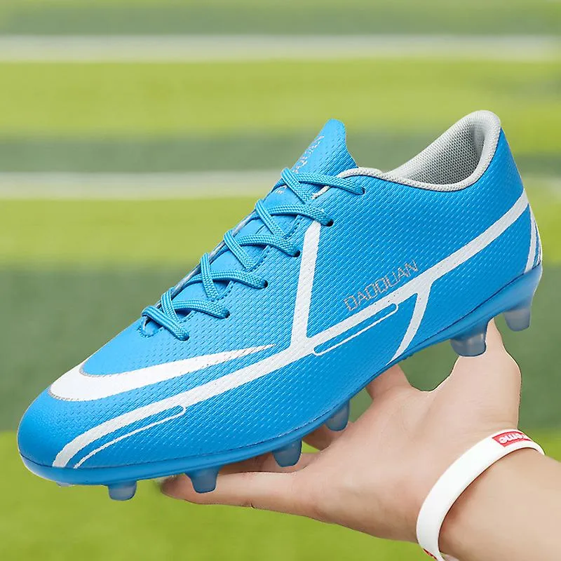 Zapatos de fútbol para niños Zapatos de gancho y lazo Cuero Pie Uñas rotas Tf Uñas largas Niños y niñas Adolescentes Zapatos de 